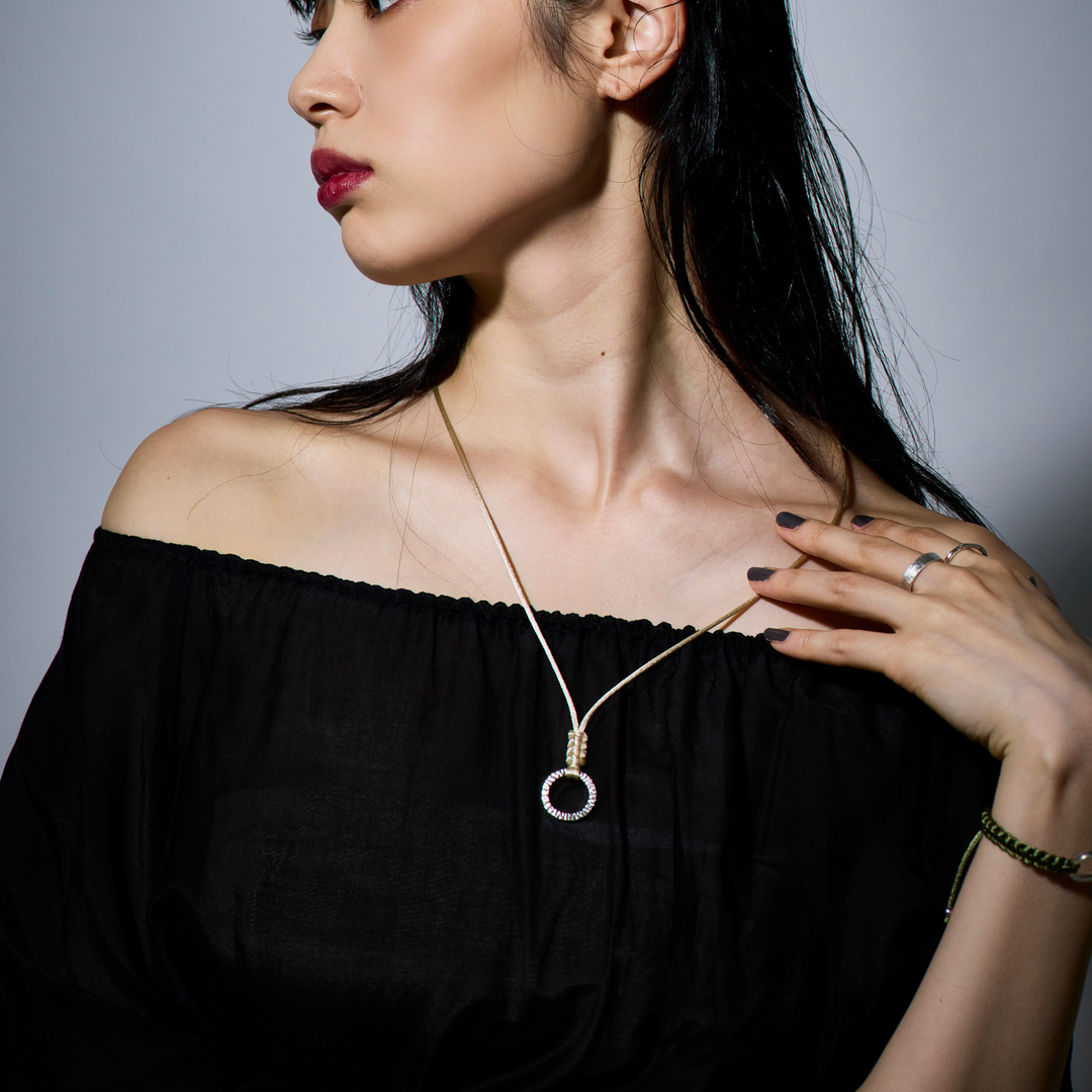 Choker -AUBE- Champagne Gold シルバー チョーカー-ネックレス-yuzen-official