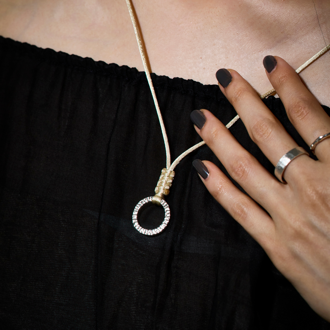 Choker -AUBE- Champagne Gold シルバー チョーカー-ネックレス-yuzen-official