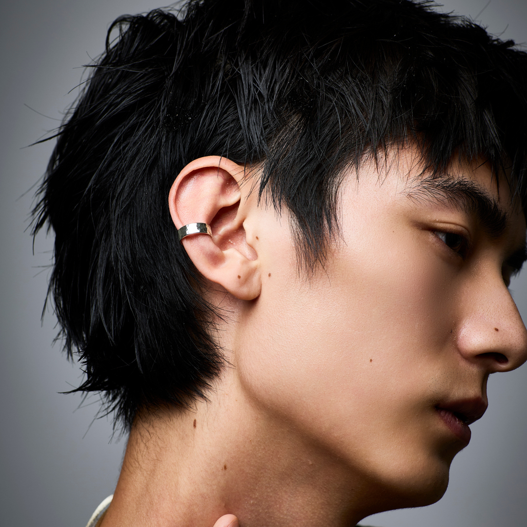 Silver Ear Cuff -Tsuchime 003- シルバー イヤーカフ-イヤーカフ-yuzen-official
