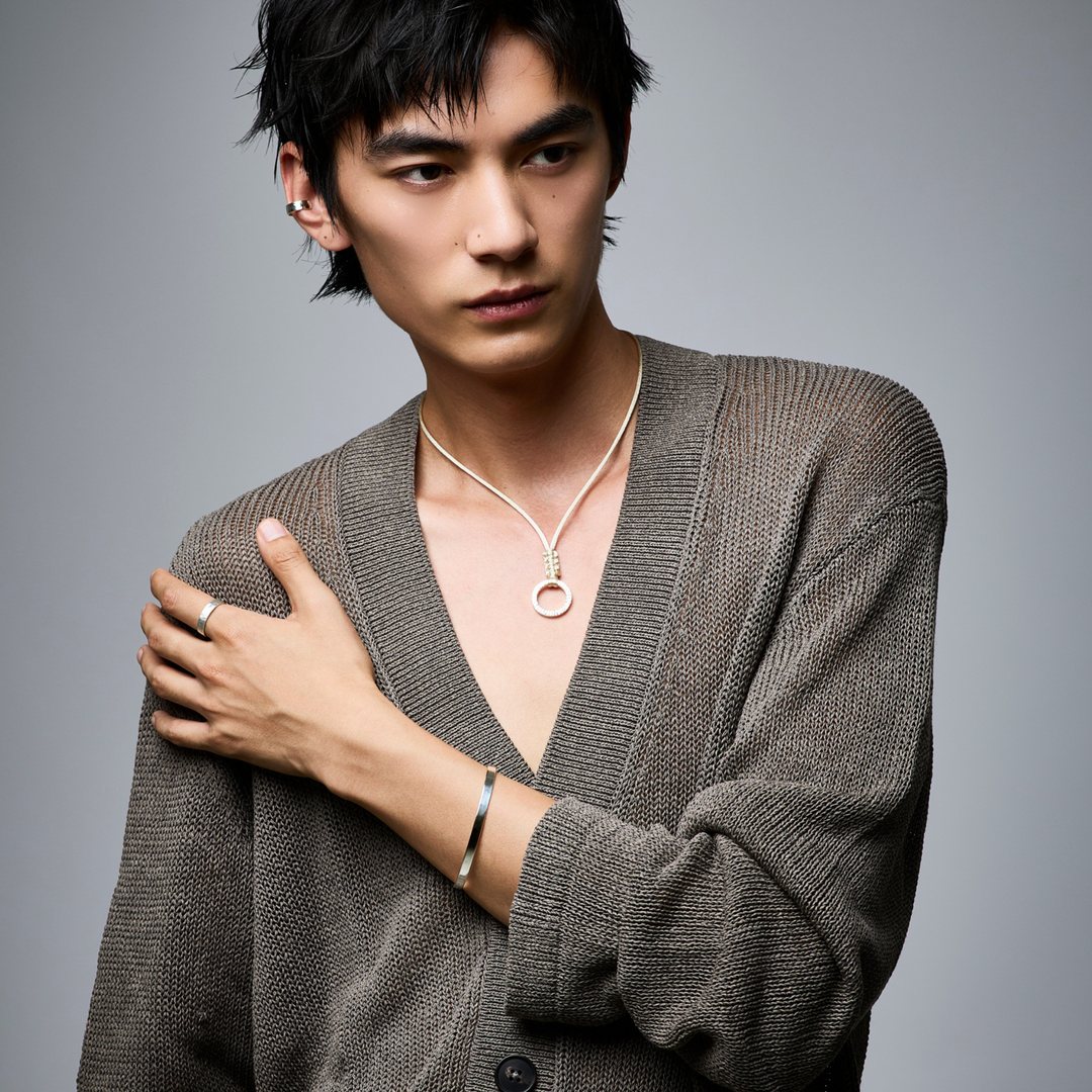 Choker -AUBE- Champagne Gold シルバー チョーカー-ネックレス-yuzen-official