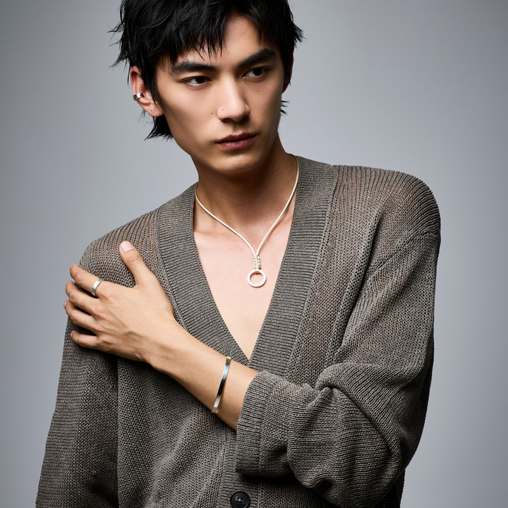 Choker -AUBE- Champagne Gold シルバー チョーカー-ネックレス-yuzen-official