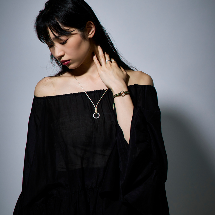 Choker -AUBE- Champagne Gold シルバー チョーカー-ネックレス-yuzen-official