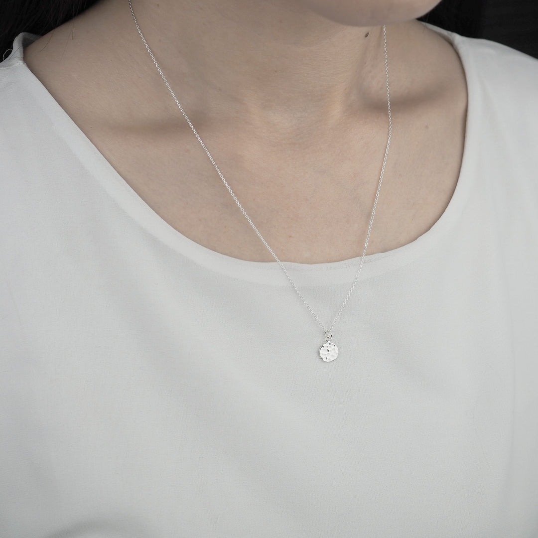 Silver Necklace -Tsuchime- シルバー ネックレス-ネックレス-yuzen-official