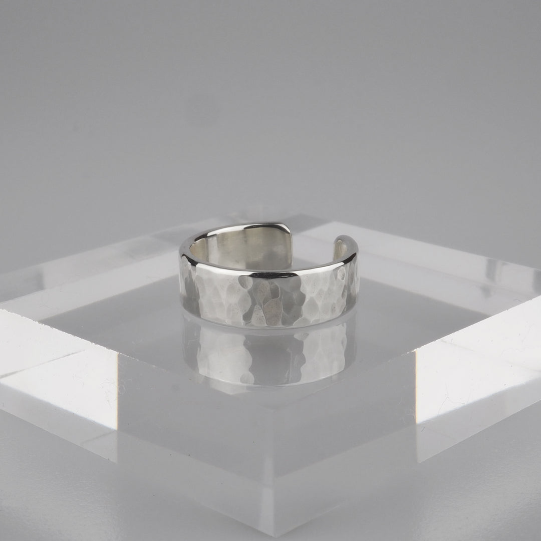 Silver Ear Cuff -Tsuchime 003- シルバー イヤーカフ-イヤーカフ-yuzen-official