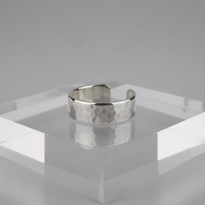 Silver Ear Cuff -Tsuchime 003- シルバー イヤーカフ-イヤーカフ-yuzen-official