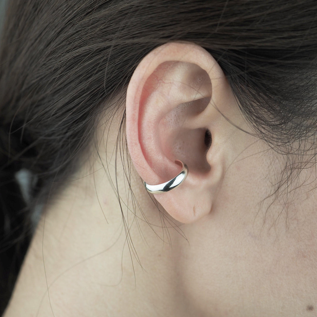 Silver Ear Cuff -Plain 001- シルバー イヤーカフ-イヤーカフ-yuzen-official