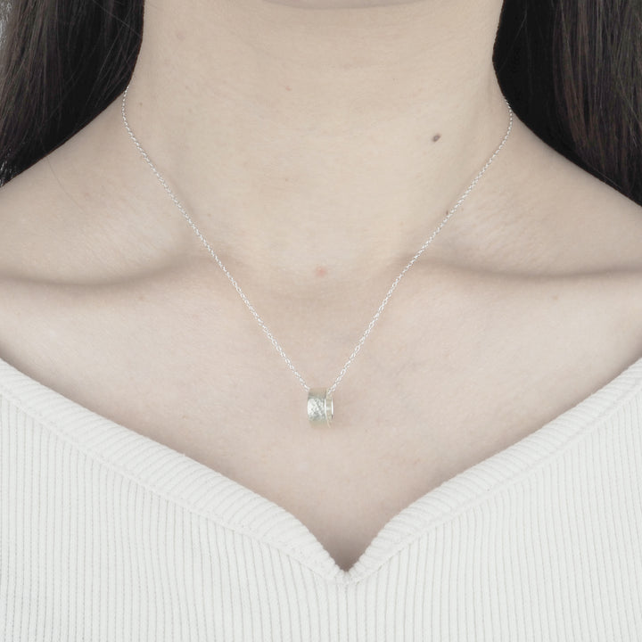 Silver Necklace -Tsuchime Ring Matte- シルバー ネックレス-ネックレス-yuzen-official