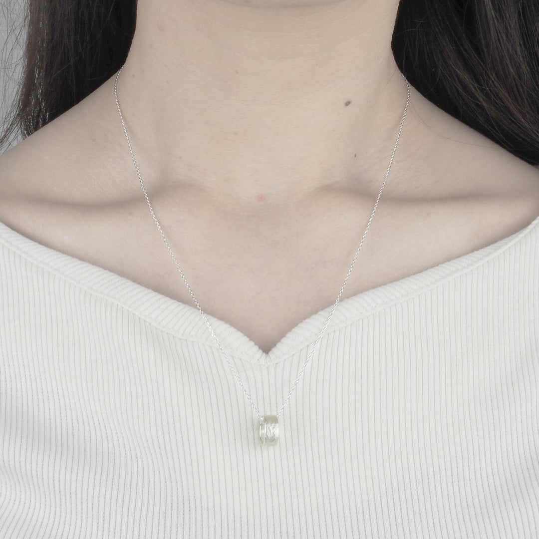 Silver Necklace -Tsuchime Ring Matte- シルバー ネックレス-ネックレス-yuzen-official