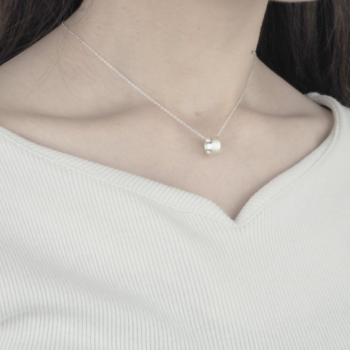 Silver Necklace -Tsuchime Ring Matte- シルバー ネックレス-ネックレス-yuzen-official