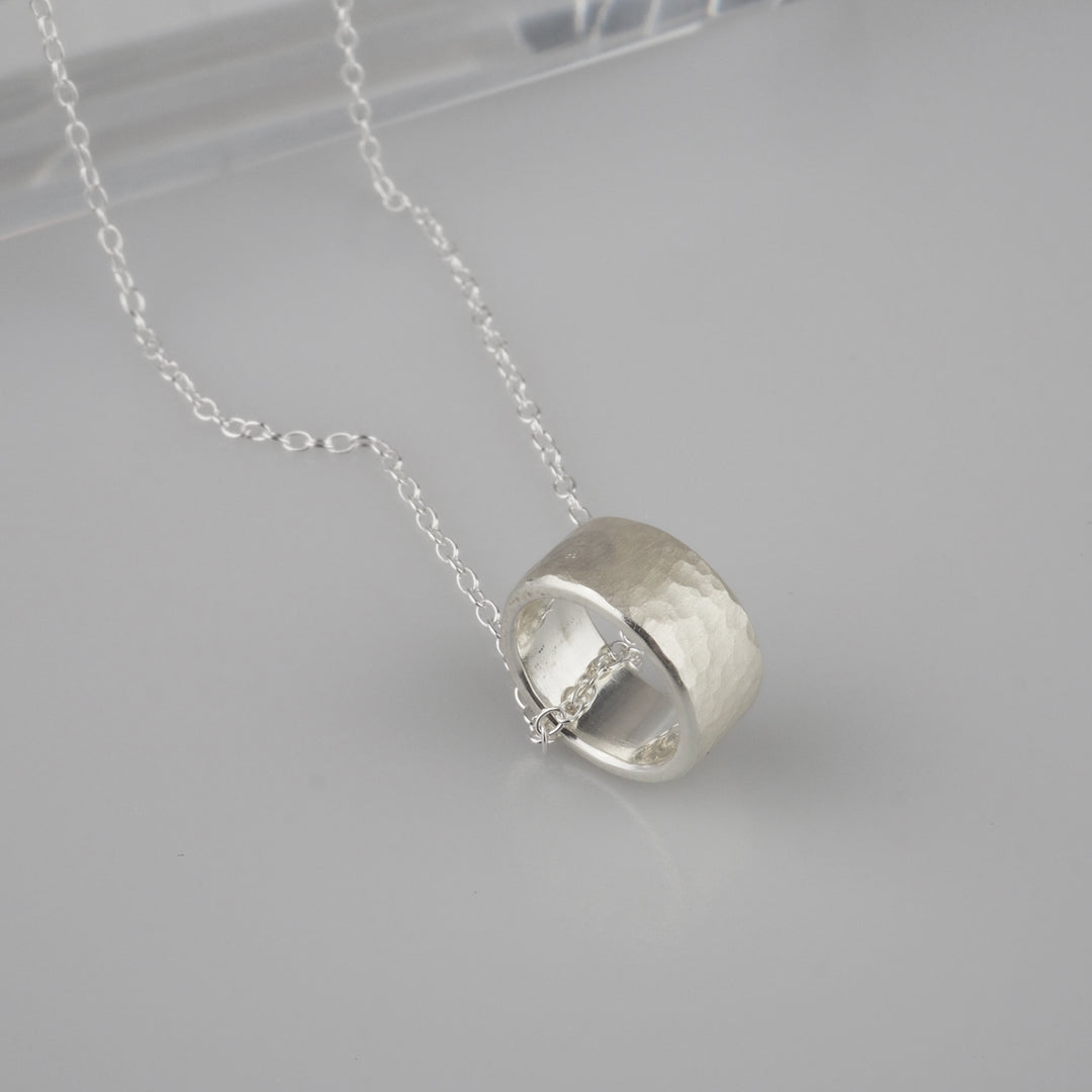 Silver Necklace -Tsuchime Ring Matte- シルバー ネックレス-ネックレス-yuzen-official