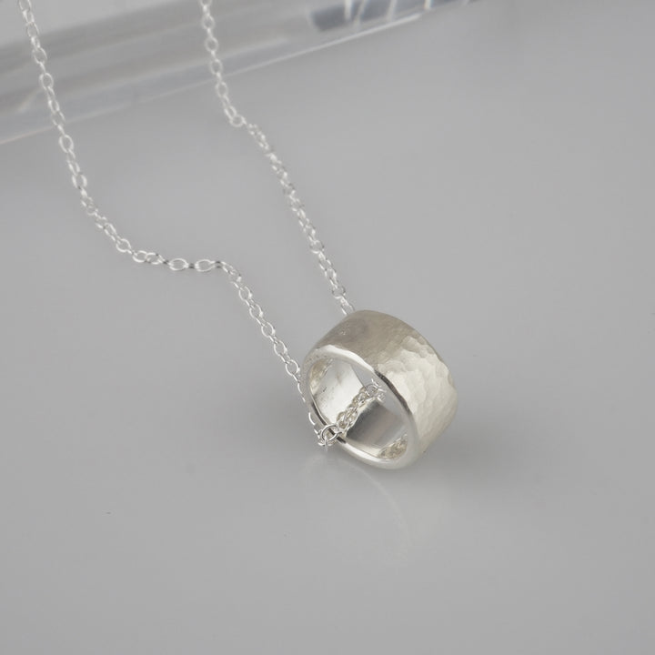 Silver Necklace -Tsuchime Ring Matte- シルバー ネックレス-ネックレス-yuzen-official