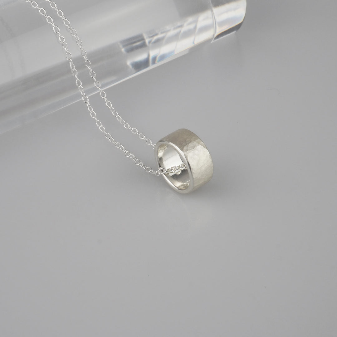 Silver Necklace -Tsuchime Ring Matte- シルバー ネックレス-ネックレス-yuzen-official