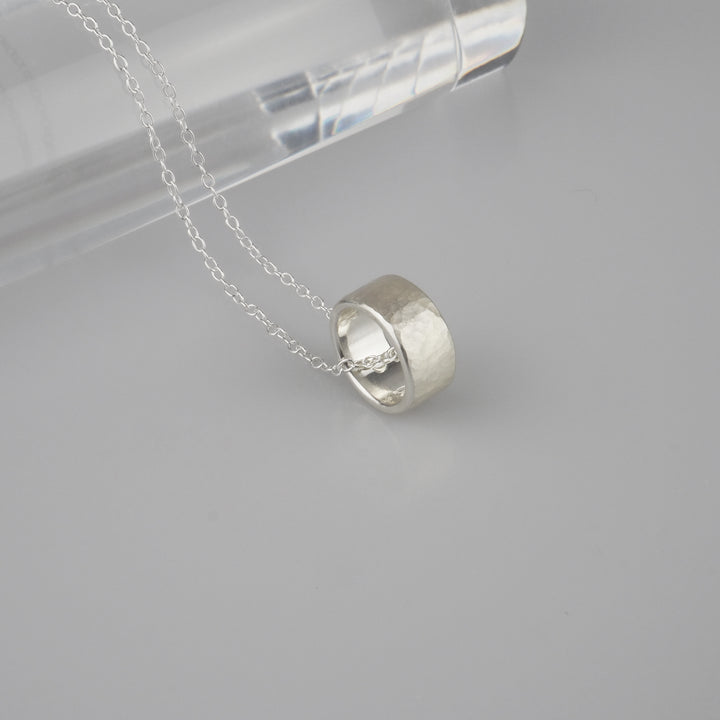 Silver Necklace -Tsuchime Ring Matte- シルバー ネックレス-ネックレス-yuzen-official