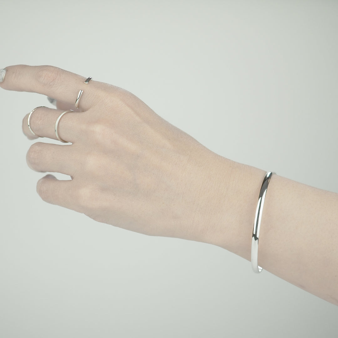 Silver Bangle -Plain- シルバー バングル-バングル-yuzen-official