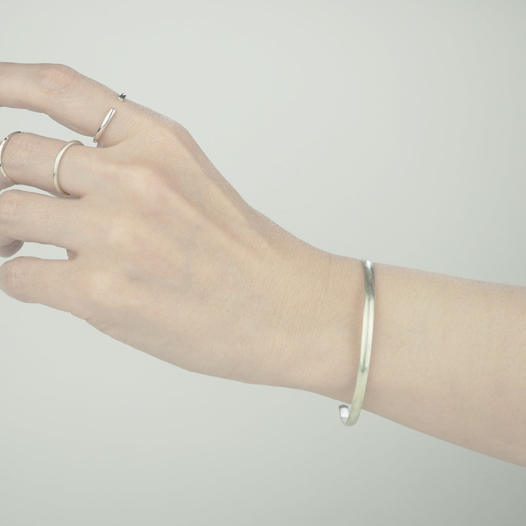 Silver Bangle -Plain Matte- シルバー バングル-バングル-yuzen-official