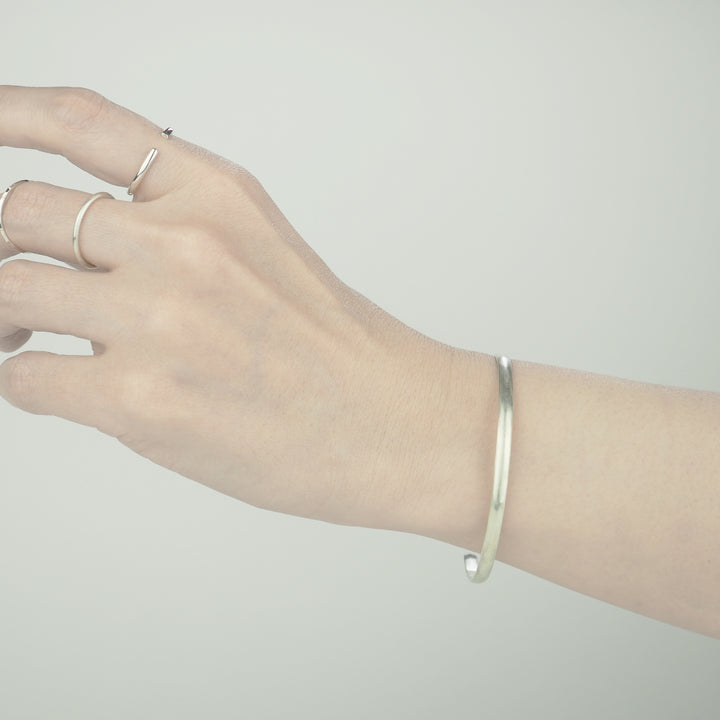 Silver Bangle -Plain Matte- シルバー バングル-バングル-yuzen-official
