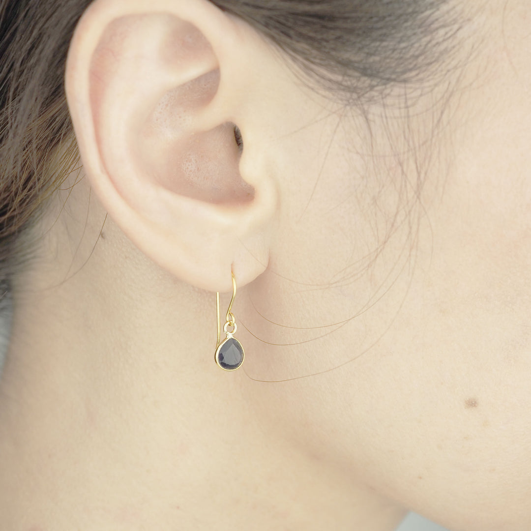 Gold pierce -Marron Iolite- アイオライト ゴールド ピアス-ピアス-yuzen-official