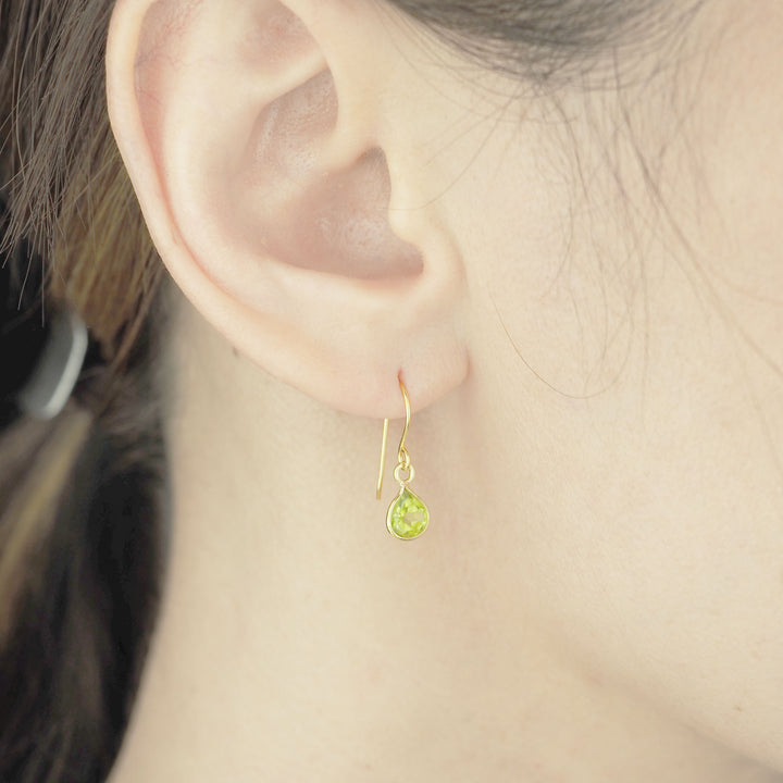 Gold pierce -Marron Peridot- ペリドット ゴールド ピアス-ピアス-yuzen-official