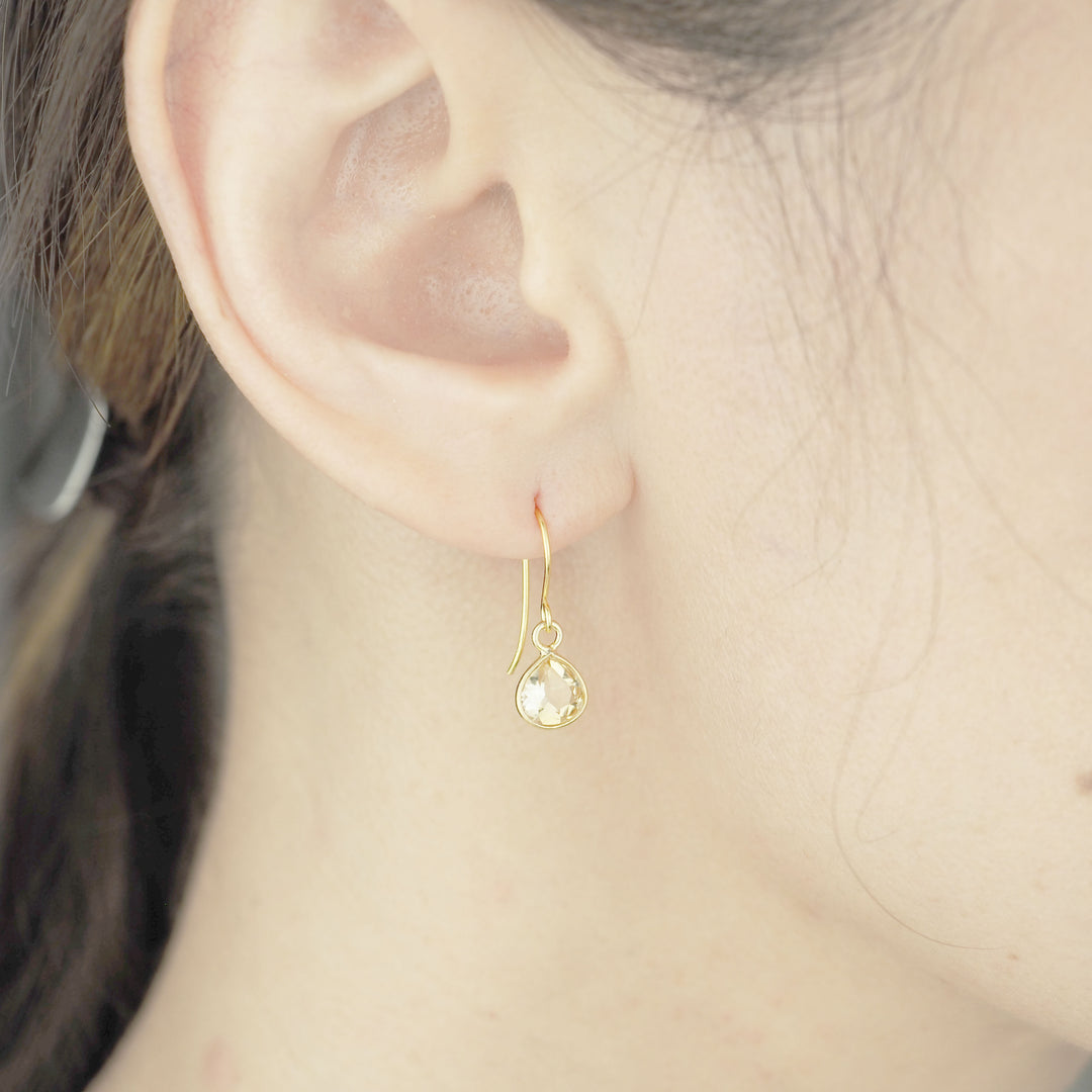 Gold pierce -Marron Citrine- シトリン ゴールド ピアス-ピアス-yuzen-official