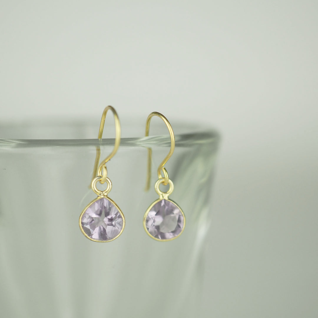 Gold pierce -Marron Amethyst- アメジスト ゴールド ピアス-ピアス-yuzen-official