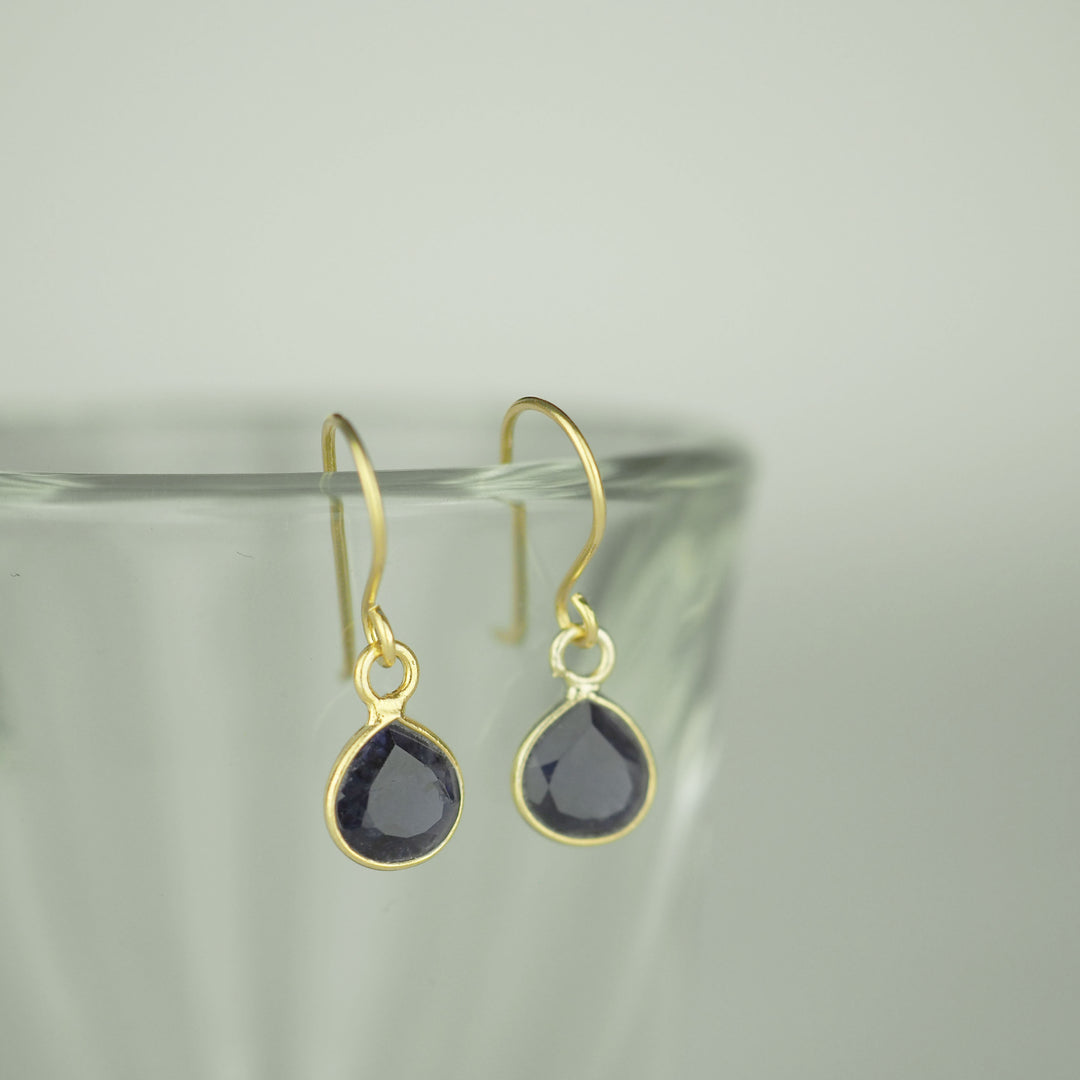 Gold pierce -Marron Iolite- アイオライト ゴールド ピアス-ピアス-yuzen-official