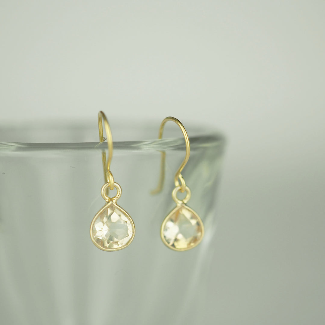 Gold pierce -Marron Citrine- シトリン ゴールド ピアス-ピアス-yuzen-official