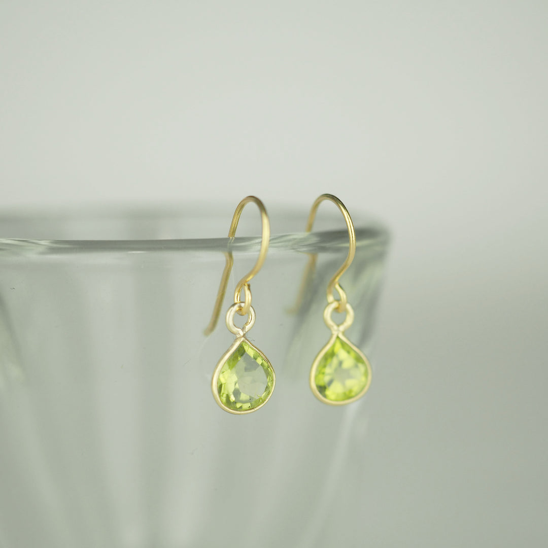 Gold pierce -Marron Peridot- ペリドット ゴールド ピアス-ピアス-yuzen-official