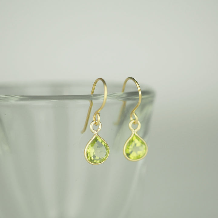 Gold pierce -Marron Peridot- ペリドット ゴールド ピアス-ピアス-yuzen-official