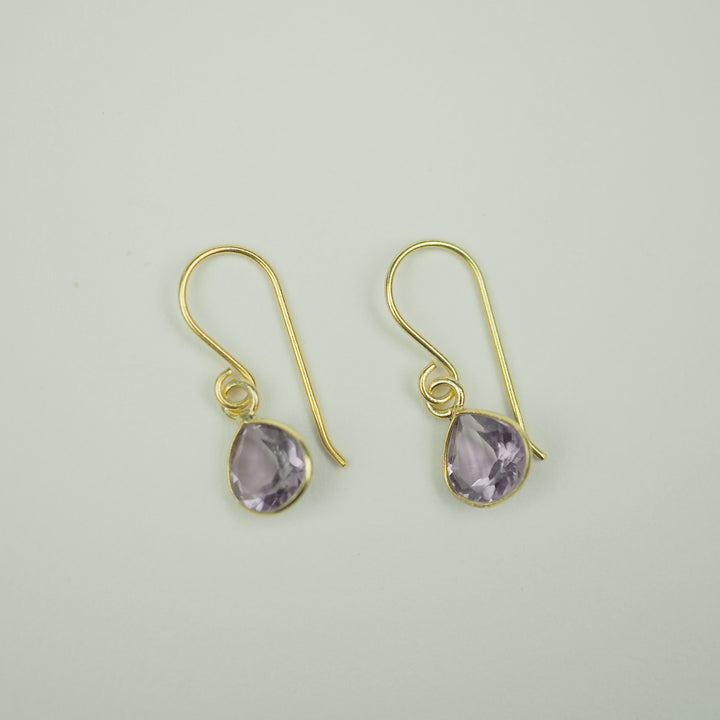 Gold pierce -Marron Amethyst- アメジスト ゴールド ピアス-ピアス-yuzen-official