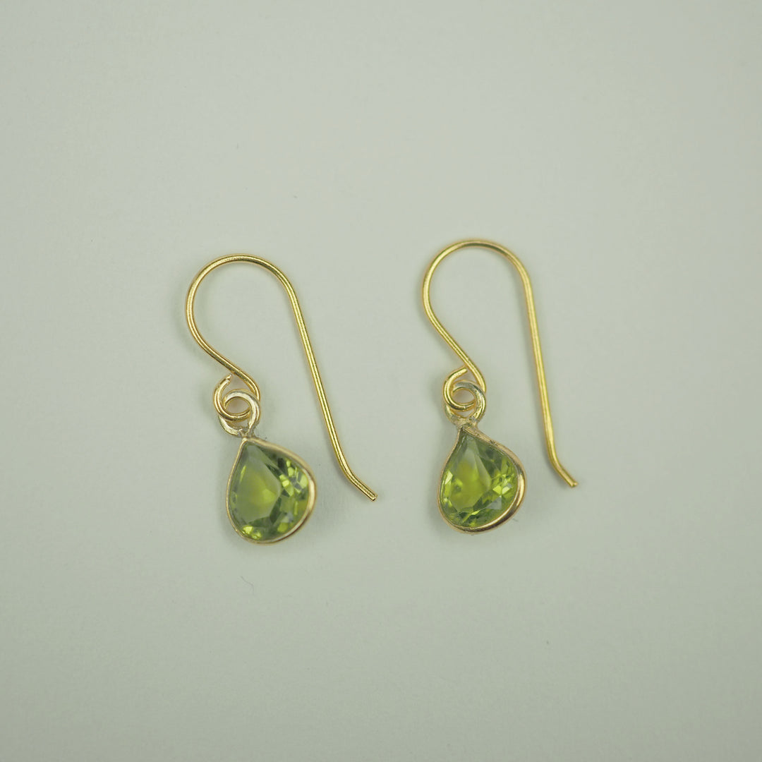 Gold pierce -Marron Peridot- ペリドット ゴールド ピアス-ピアス-yuzen-official