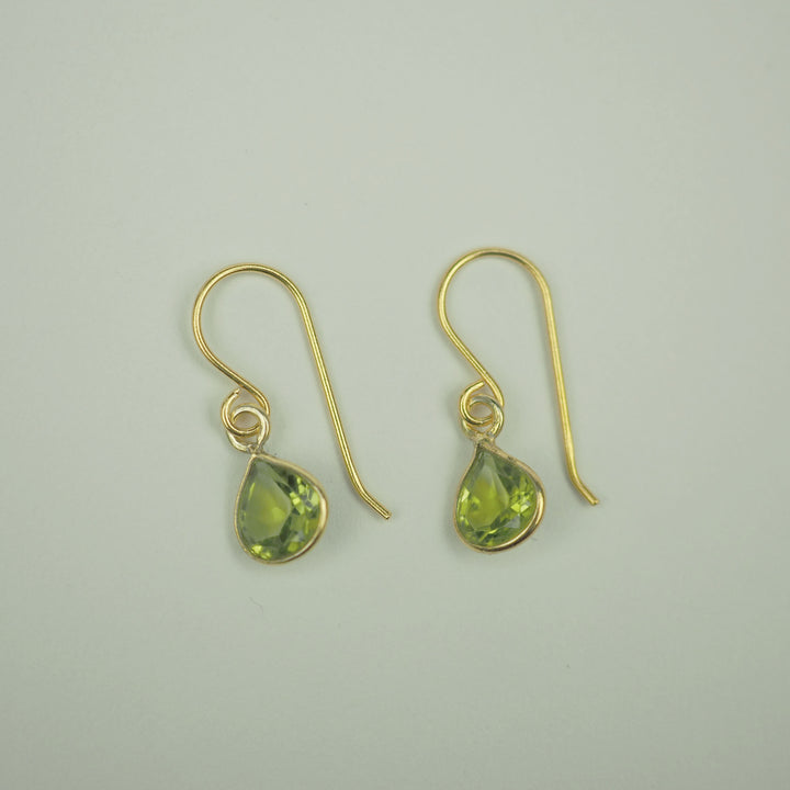 Gold pierce -Marron Peridot- ペリドット ゴールド ピアス-ピアス-yuzen-official