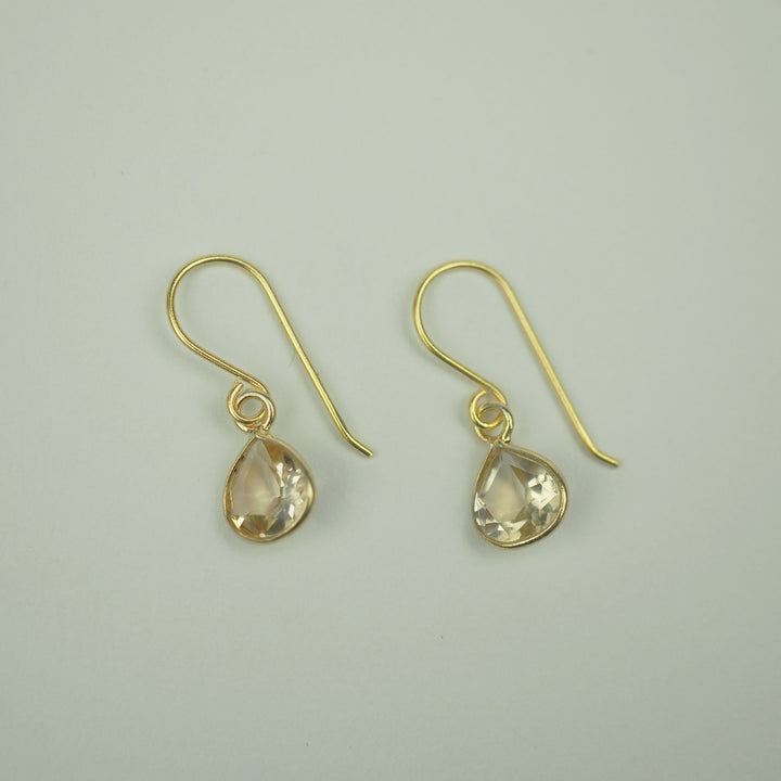 Gold pierce -Marron Citrine- シトリン ゴールド ピアス-ピアス-yuzen-official