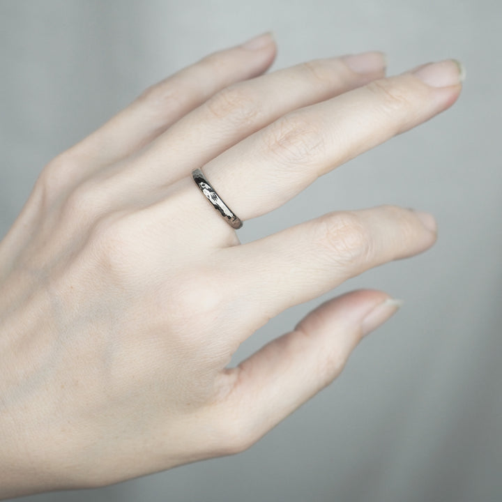 Silver Ring -Comfort 004 Black- シルバー リング-リング-yuzen-official