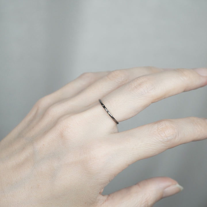 Silver Ring -Comfort 003 Black- シルバー リング-リング-yuzen-official