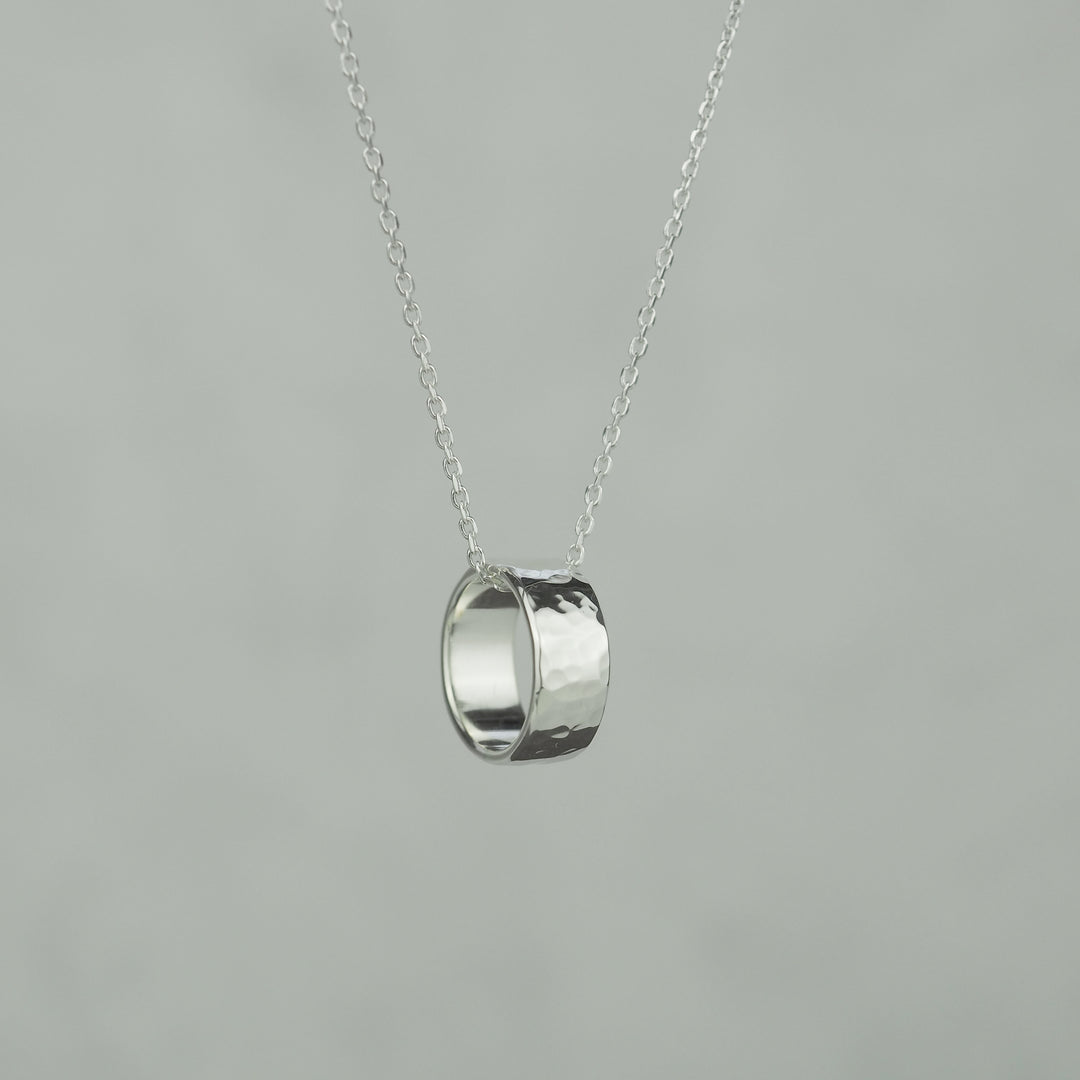 Silver Necklace "Tsuchime Ring" シルバー ネックレス-ネックレス-yuzen-official
