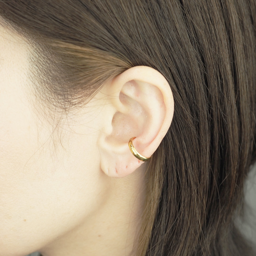 Gold Ear Cuff -Tsuchime 001 Gold- ゴールド イヤーカフ-イヤーカフ-yuzen-official