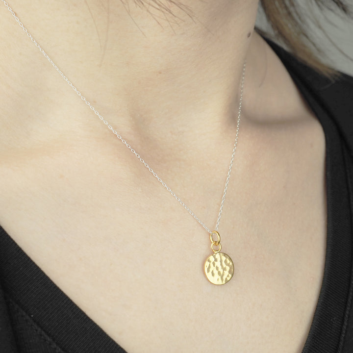 Silver Necklace -Tsuchime Gold- シルバー ネックレス-ネックレス-yuzen-official