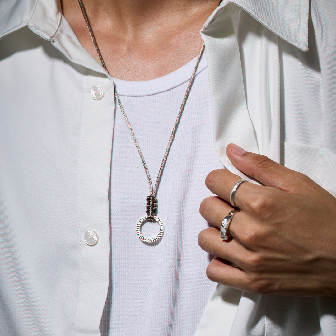 Choker -AUBE- Antique Brown シルバー チョーカー-ネックレス-yuzen-official