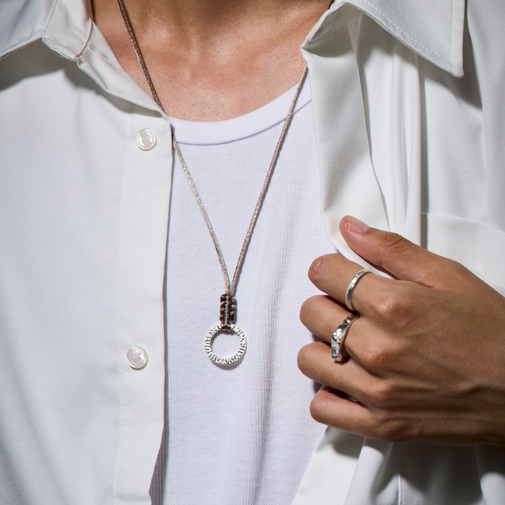 Choker -AUBE- Antique Brown シルバー チョーカー-ネックレス-yuzen-official
