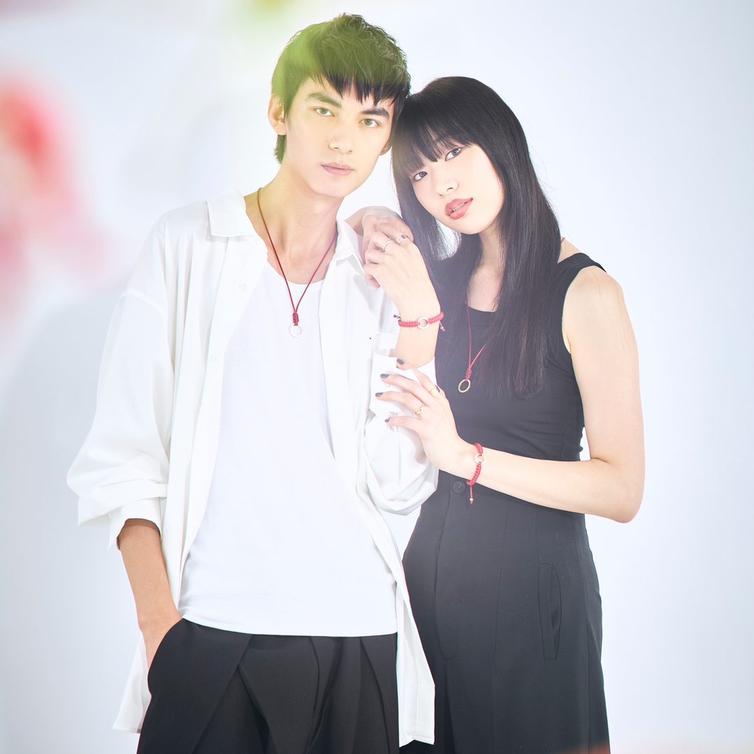 Choker -AUBE- Graceful Red シルバー チョーカー-ネックレス-yuzen-official