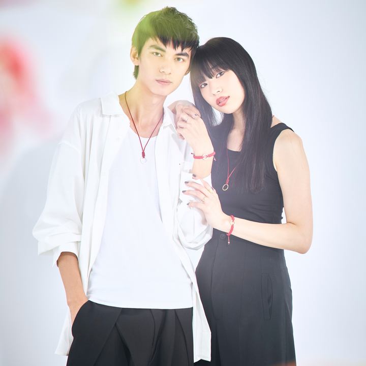 Choker -AUBE- Graceful Red シルバー チョーカー-ネックレス-yuzen-official