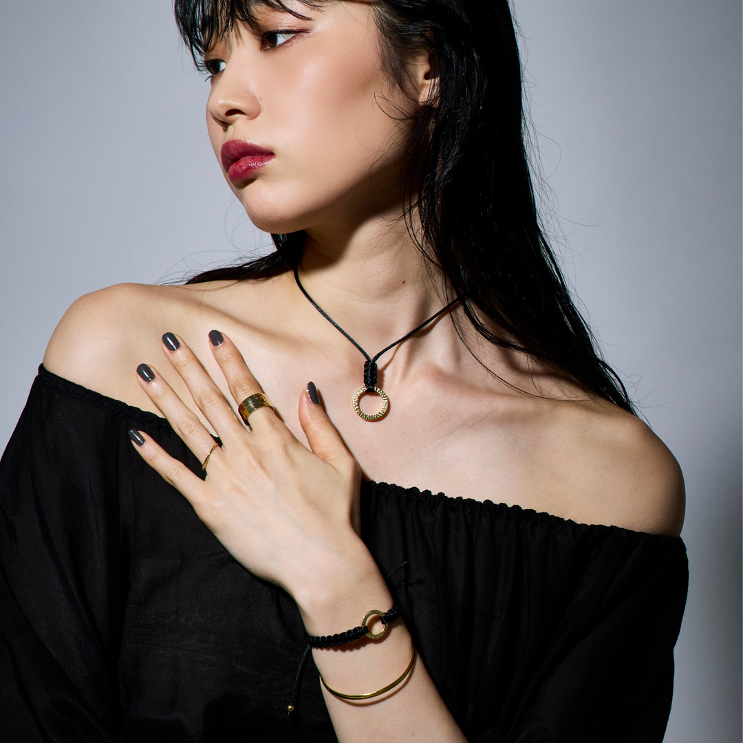 Choker -SOL- Rich Black ゴールド チョーカー-ネックレス-yuzen-official