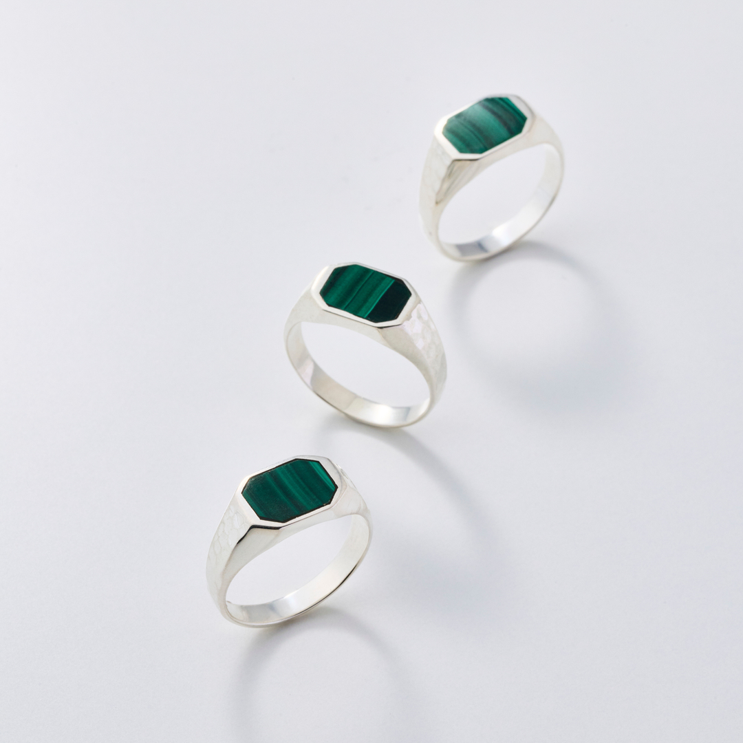 Silver Ring -FRAME- Malachite シルバー リング-リング-yuzen-official
