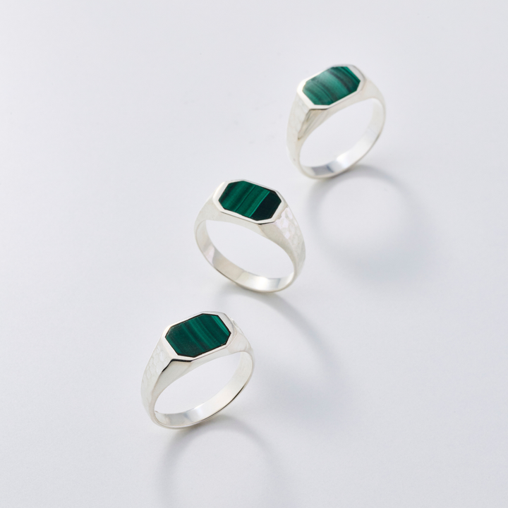 Silver Ring -FRAME- Malachite シルバー リング-リング-yuzen-official