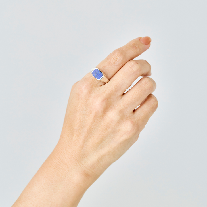 Silver Ring -FRAME- Lapis Lazuli シルバー リング-リング-yuzen-official