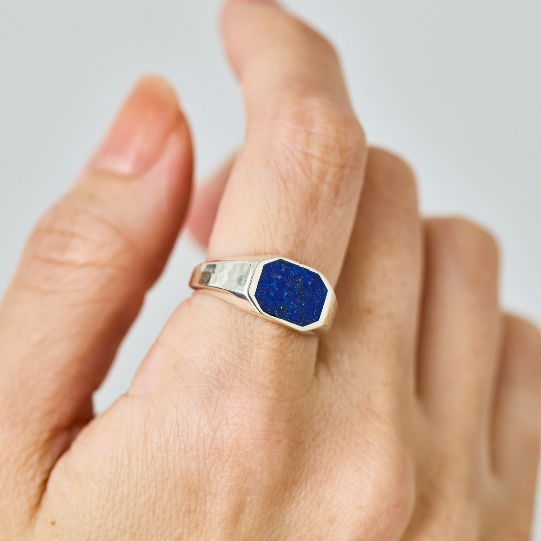 Silver Ring -FRAME- Lapis Lazuli シルバー リング-リング-yuzen-official