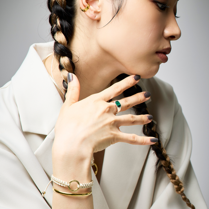 Silver Ring -FRAME- Malachite シルバー リング-リング-yuzen-official