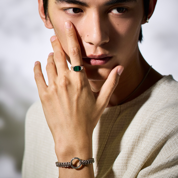 Silver Ring -FRAME- Malachite シルバー リング-リング-yuzen-official