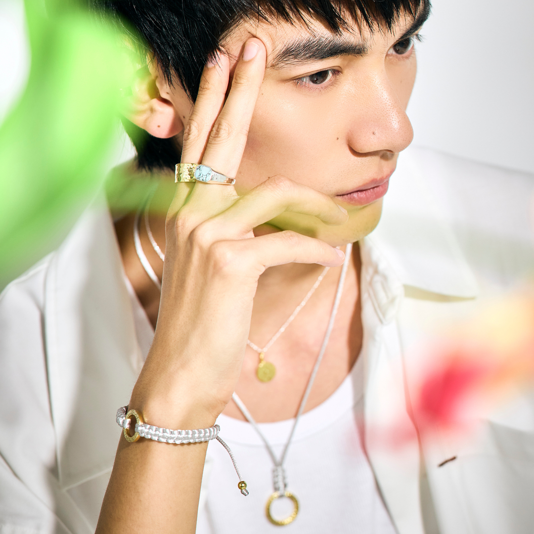 Silver Ring -FRAME- Turquoise シルバー リング-リング-yuzen-official