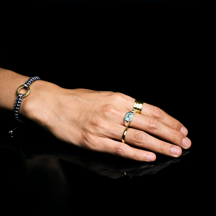 Silver Ring -FRAME- Turquoise シルバー リング-リング-yuzen-official